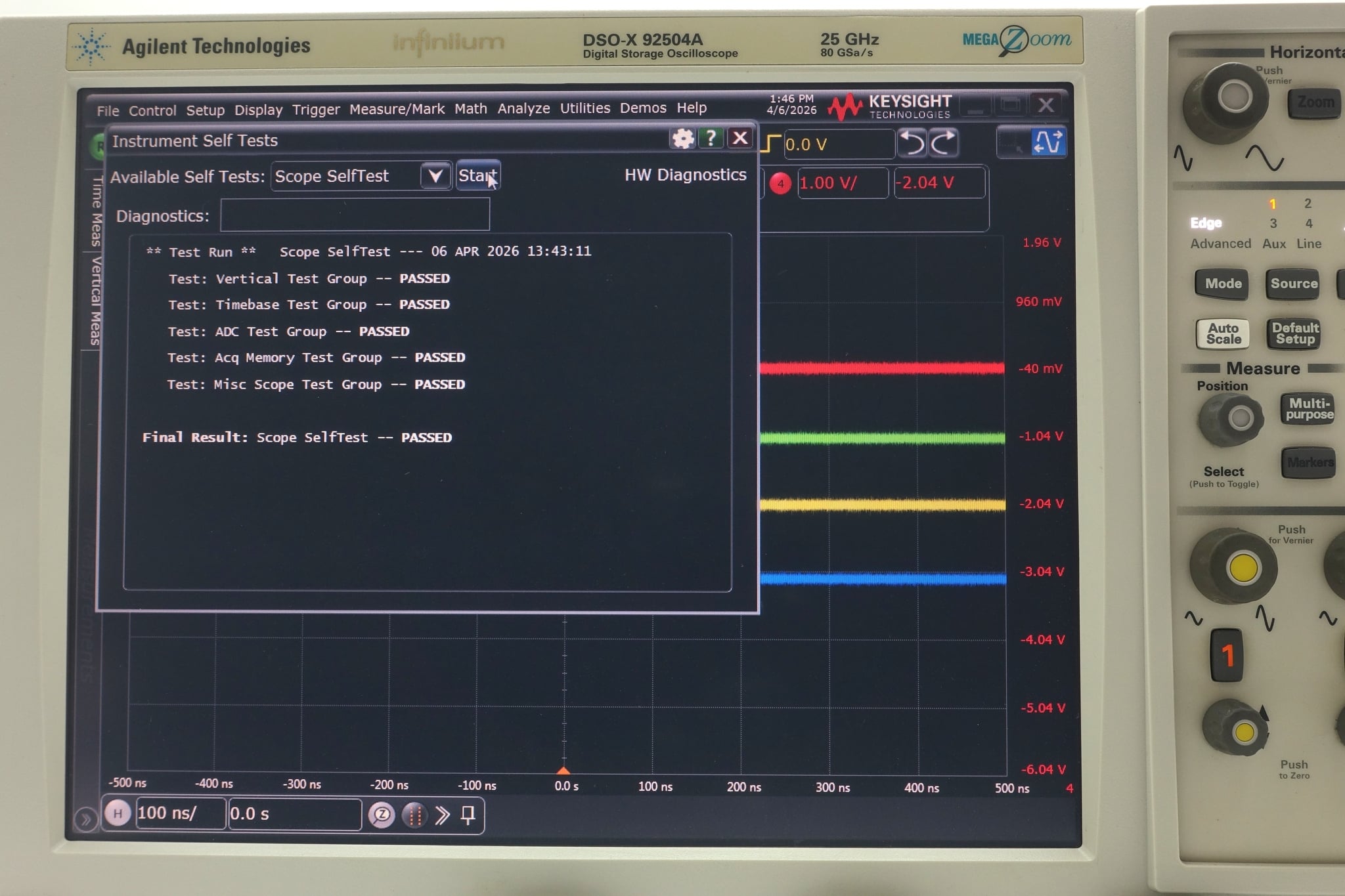 Keysight Used DSOX92504A - Actual Instrument - Image 10