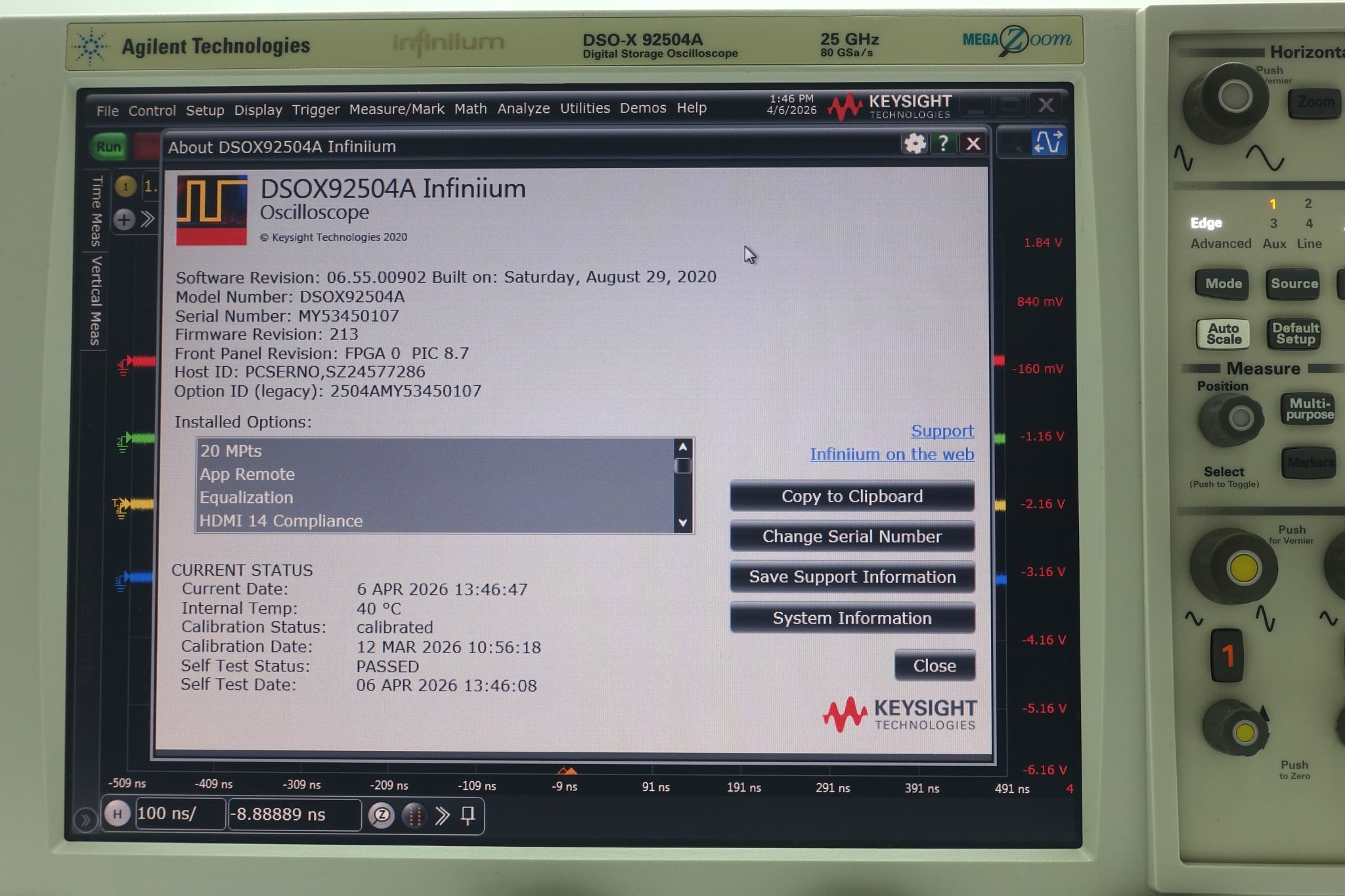 Keysight Used DSOX92504A - Actual Instrument - Image 8