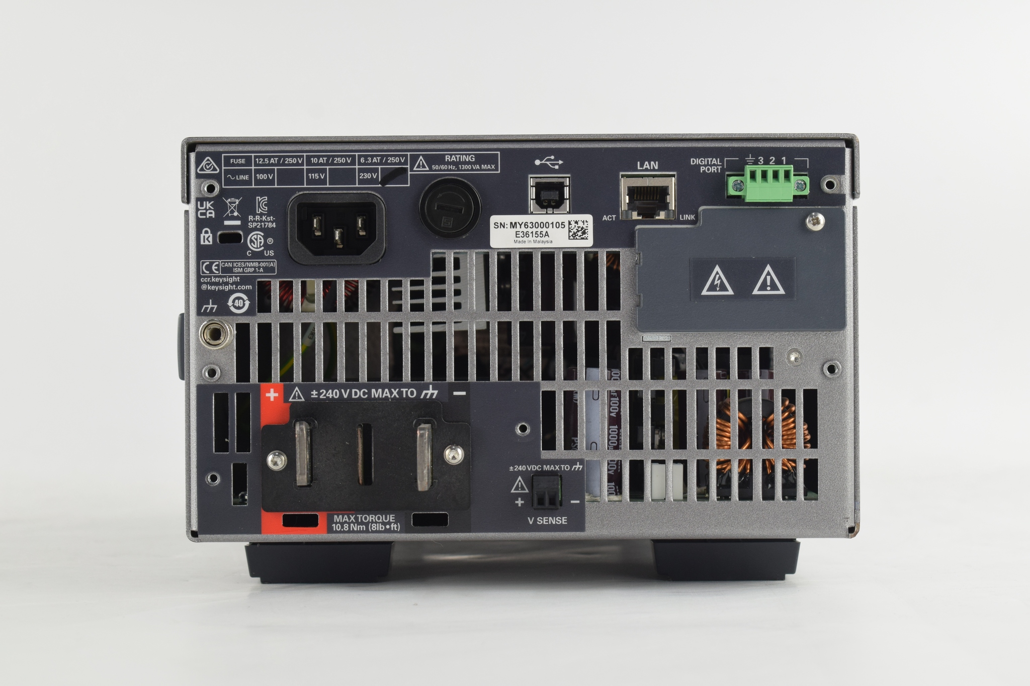 DC power supply, single-output, auto-range: 60V, 40A, 800W: LAN, USB Keysight Used E36155A - Actual Instrument - Image 5