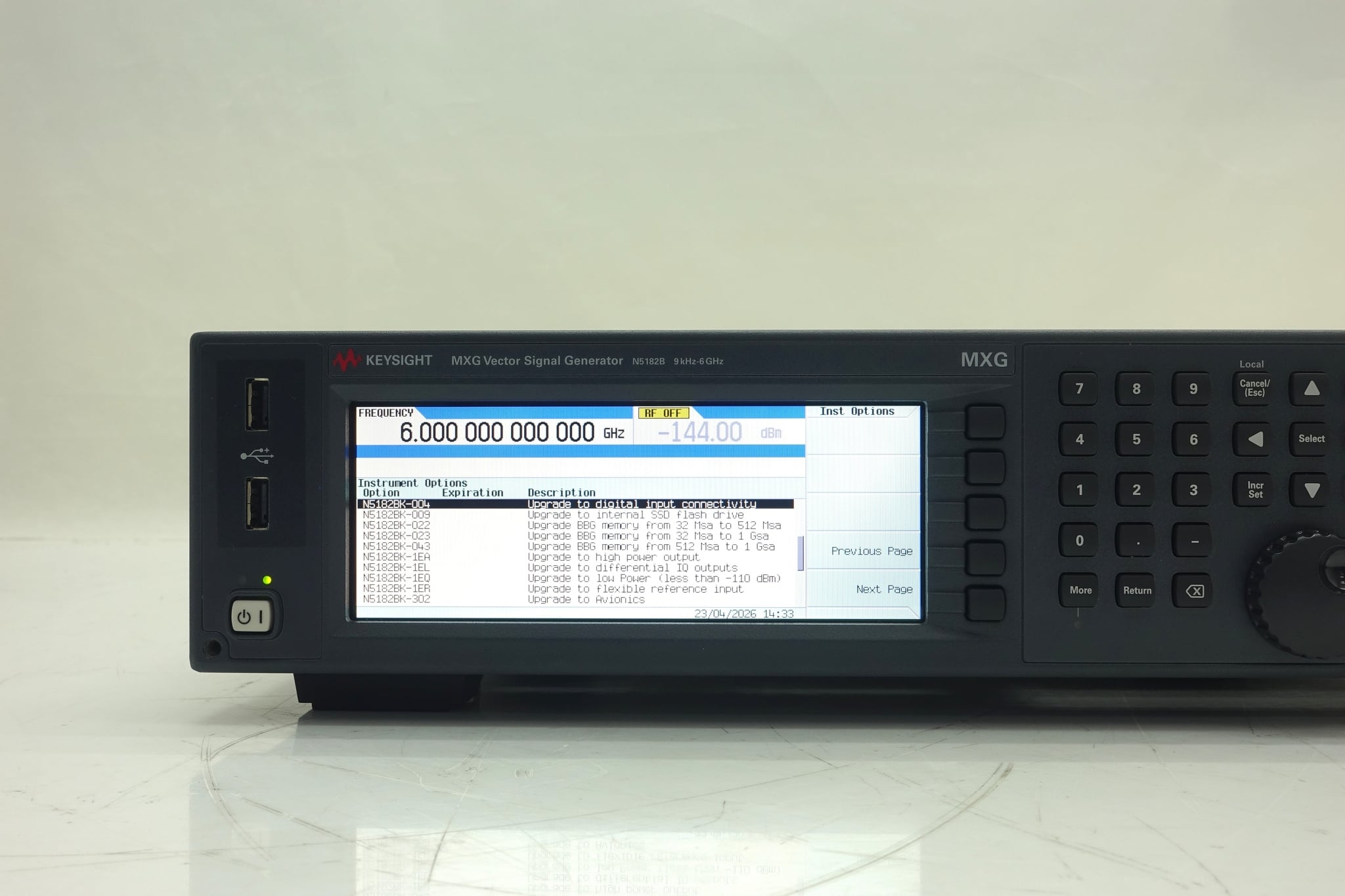 9 kHz to 6 GHz Keysight Used N5182B-506 - Actual Instrument - Image 13