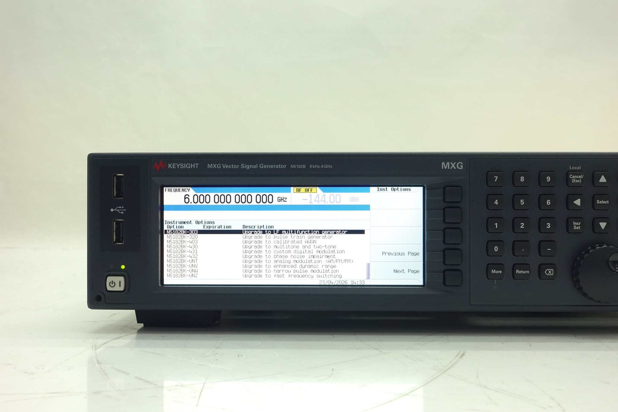 9 kHz to 6 GHz Keysight Used N5182B-506 - Actual Instrument - Image 14
