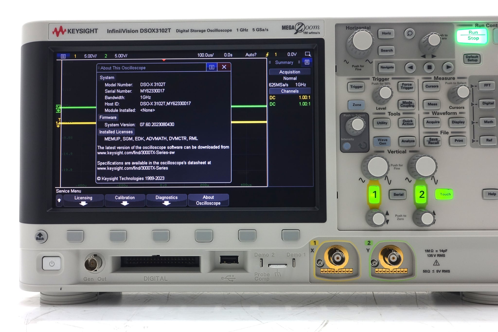 Keysight Used DSOX3102T - Actual Instrument - Image 11