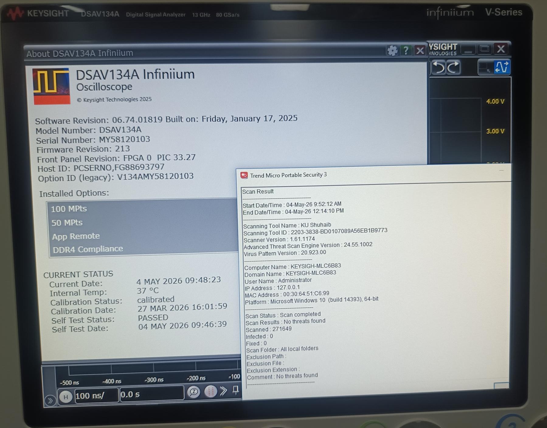 Keysight Used DSAV134A - Actual Instrument - Image 13