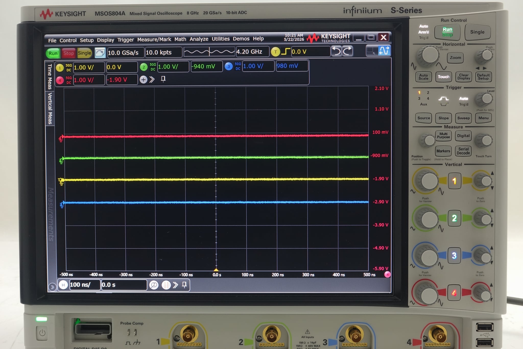 High-Definition Oscilloscope / 8 GHz / 4 Analog Plus 16 Digital Channels Keysight Used MSOS804A - Actual Instrument - Image 14