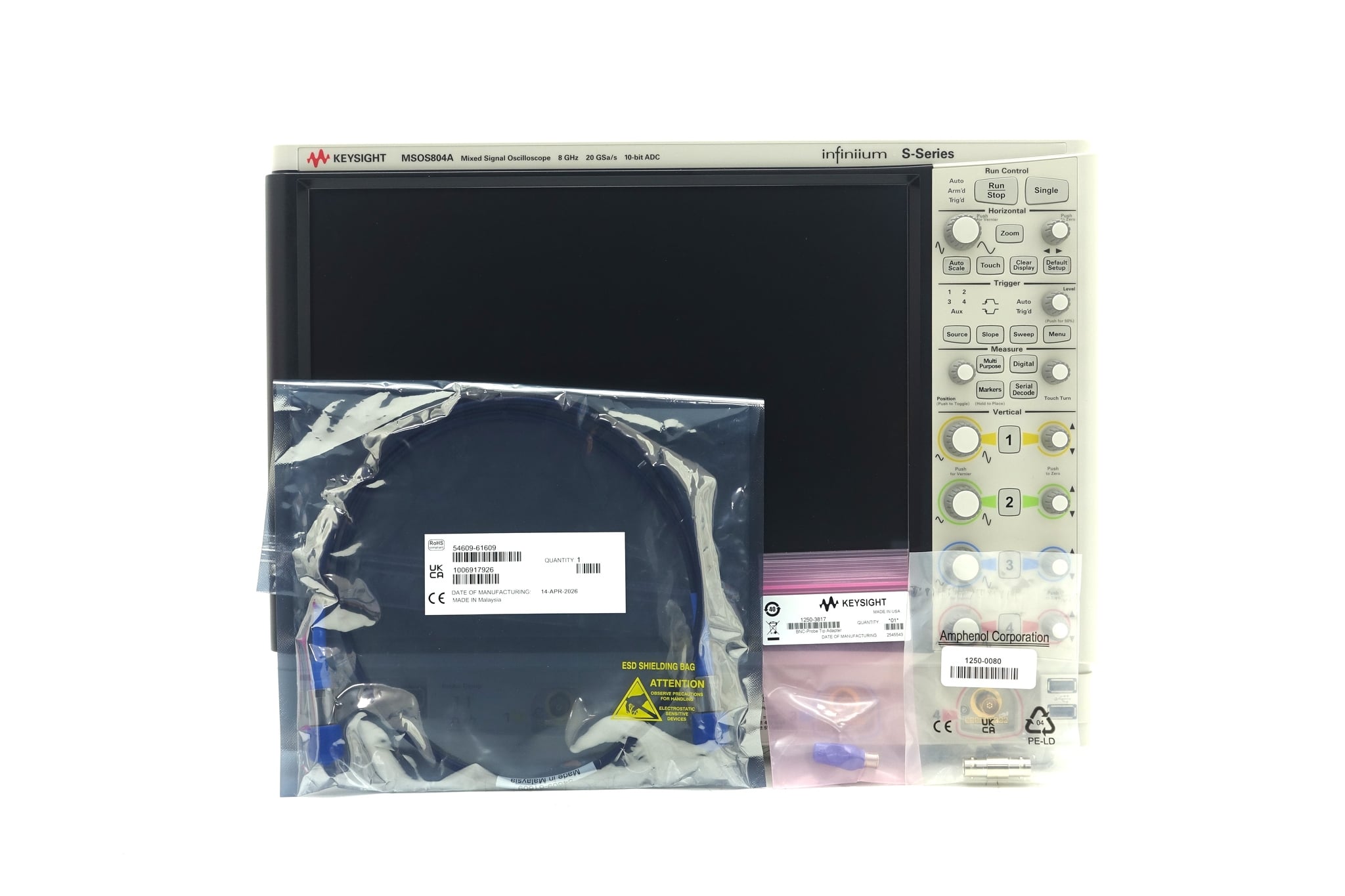 High-Definition Oscilloscope / 8 GHz / 4 Analog Plus 16 Digital Channels Keysight Used MSOS804A - Actual Instrument - Image 10
