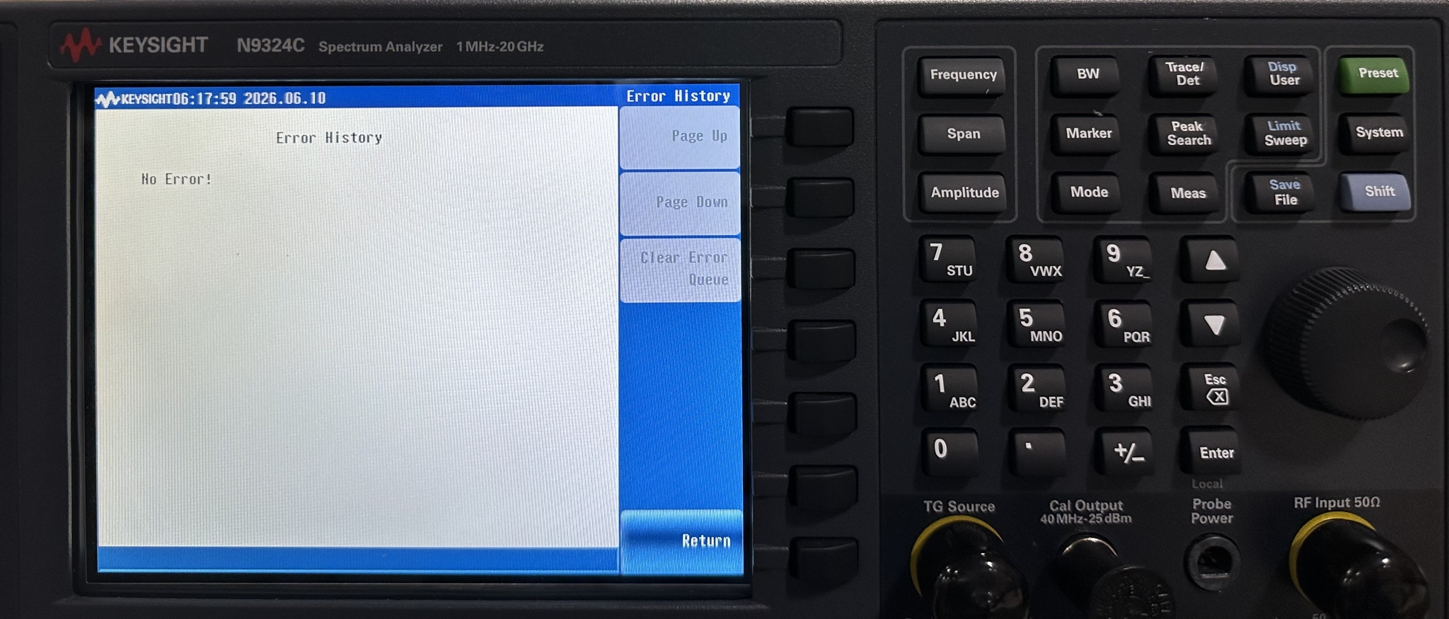Basic Spectrum Analyzer / 1 MHz to 20 GHz Keysight Used N9324C - Actual Instrument - Image 10