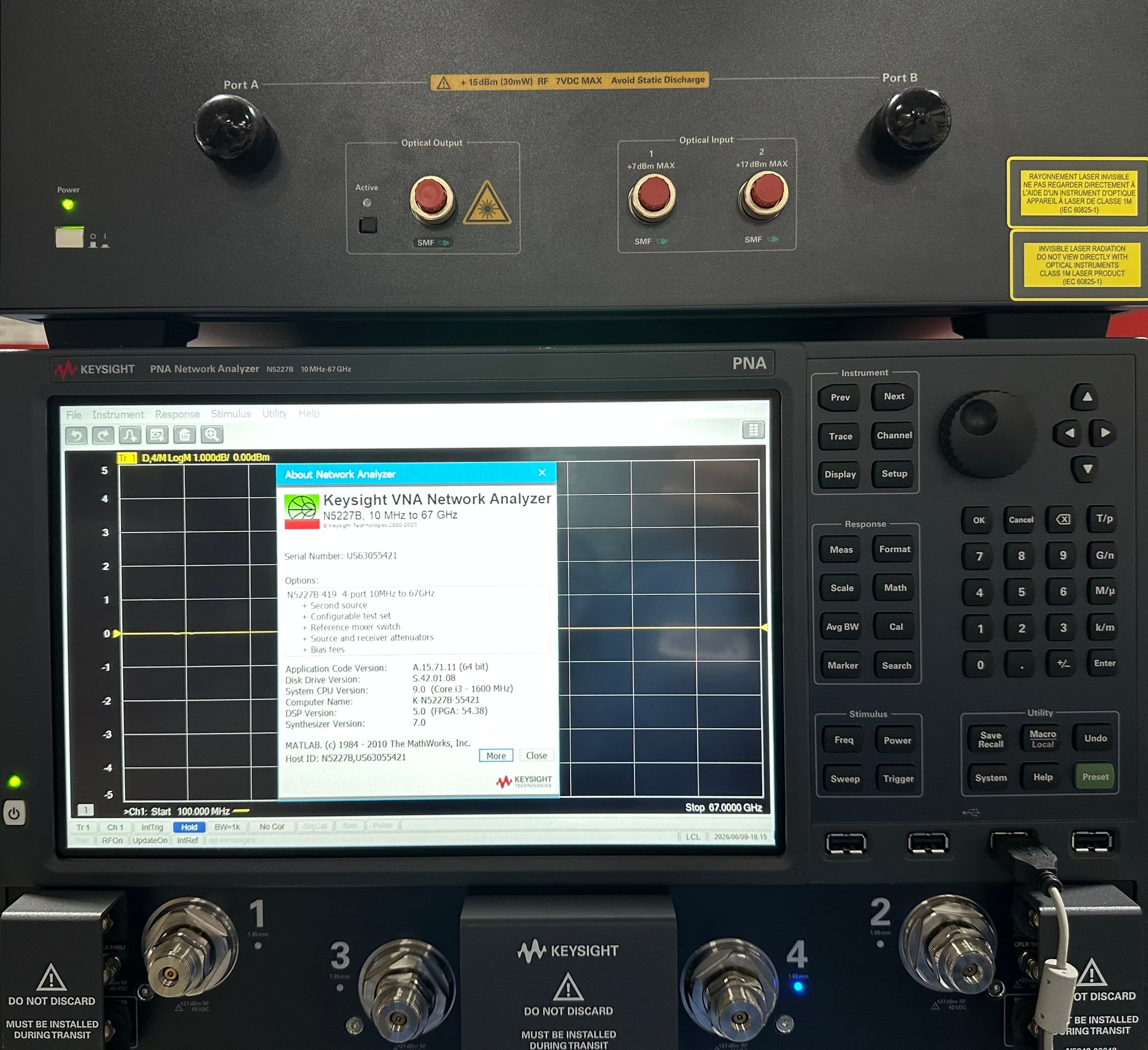 Lightwave Component Analyzer - Single Mode Keysight Used N4373E - Actual Instrument - Image 18