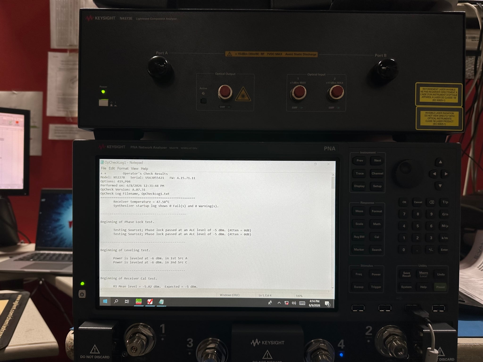 Lightwave Component Analyzer - Single Mode Keysight Used N4373E - Actual Instrument - Image 22