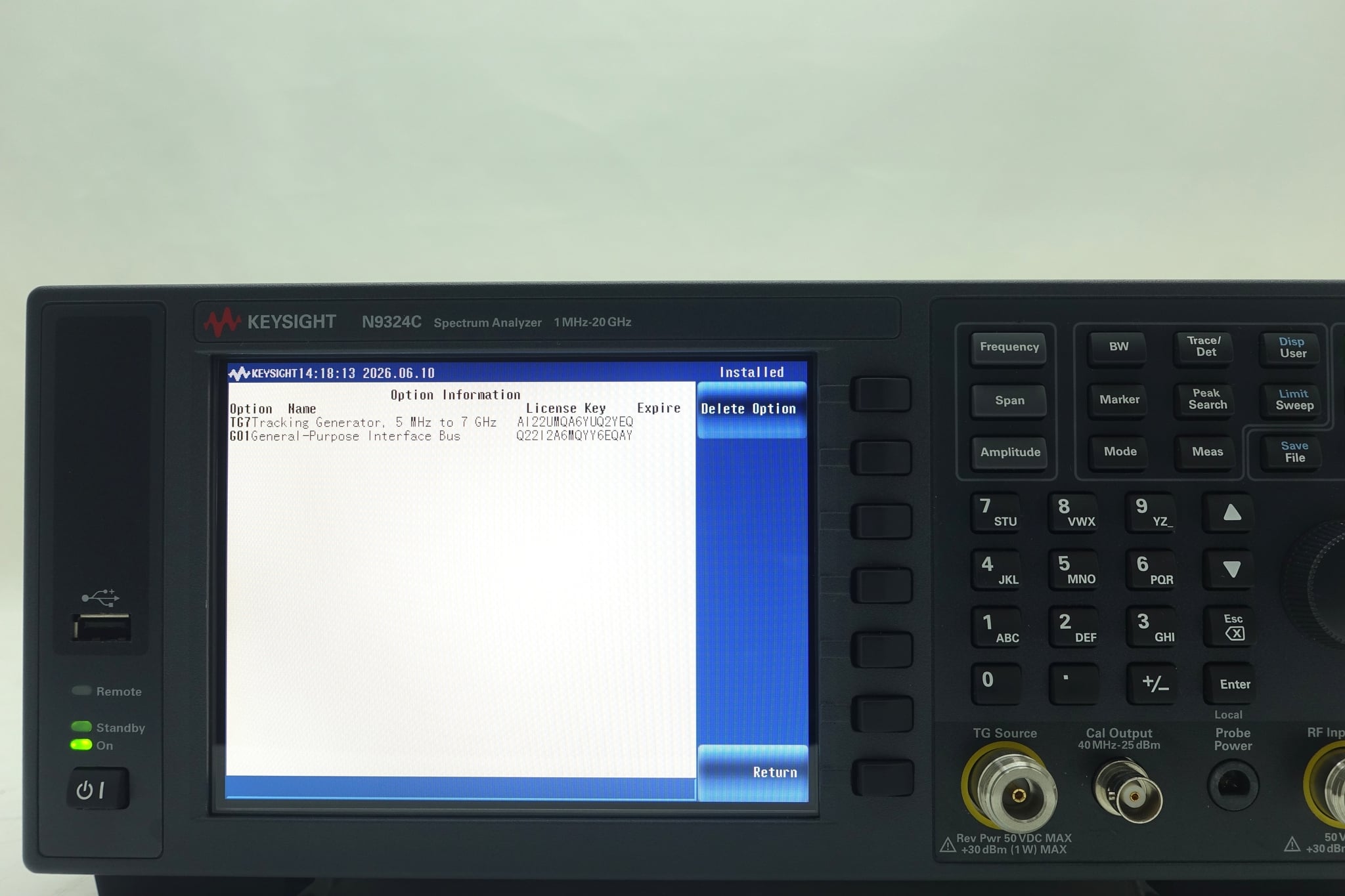 Keysight Used N9324C - Actual Instrument - Image 9