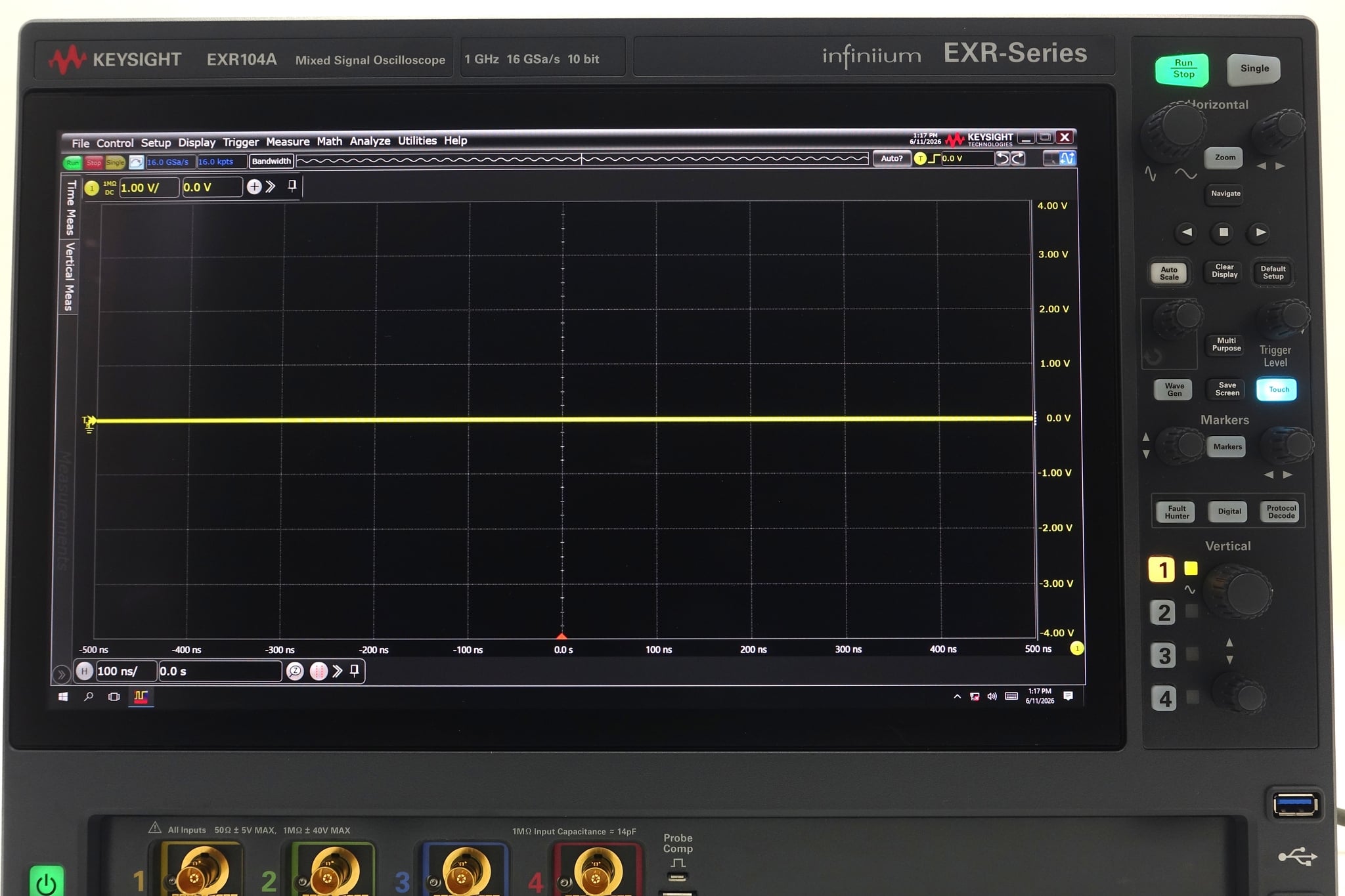 Infiniium EXR-Series Real-Time Oscilloscope / 1 GHz / 16 GSa/s / 4 Channel Keysight Used EXR104A - Actual Instrument - Image 14