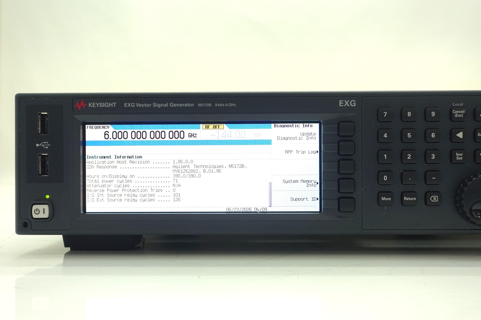 9 kHz to 6 GHz Keysight Used N5172B-506 - Actual Instrument - Image 11