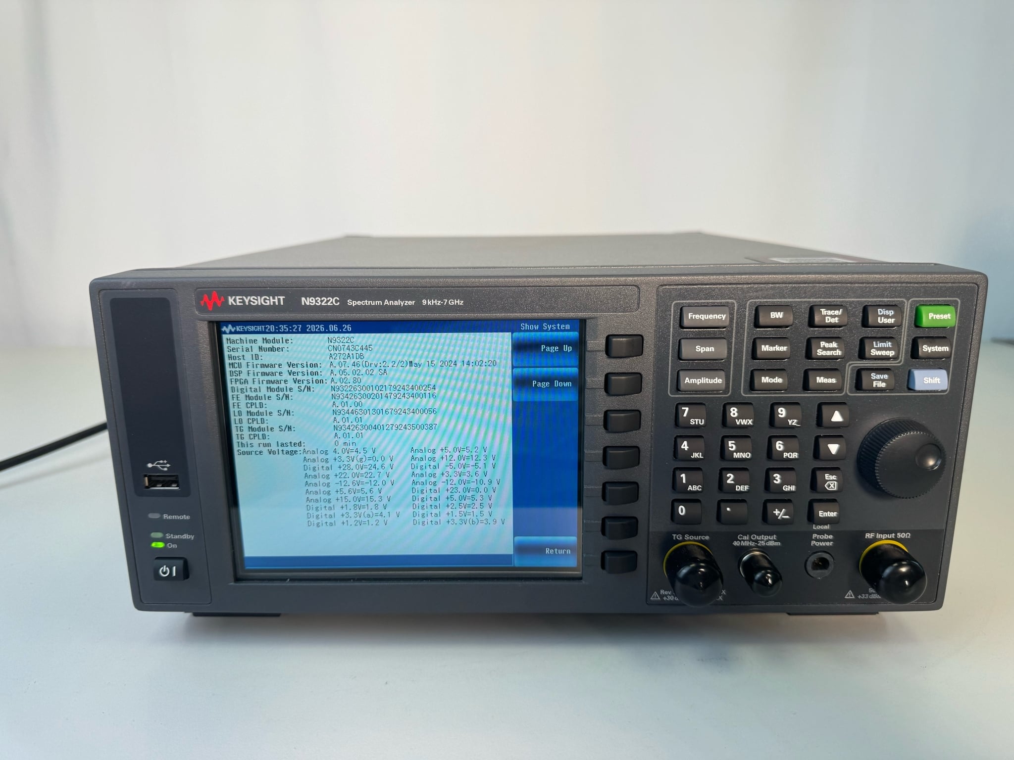 Keysight Used N9322C - Actual Instrument - Image 1