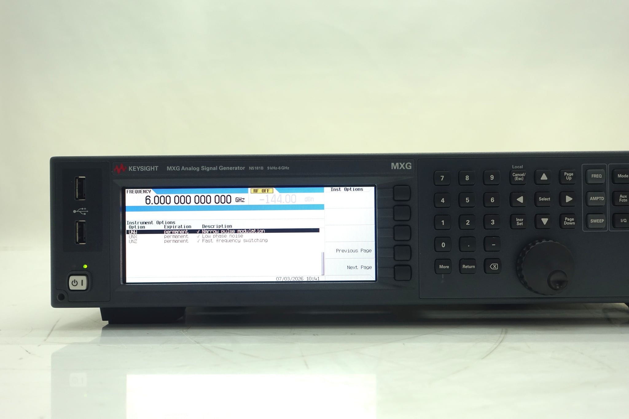 9 kHz to 6 GHz Keysight Used N5181B-506 - Actual Instrument - Image 11