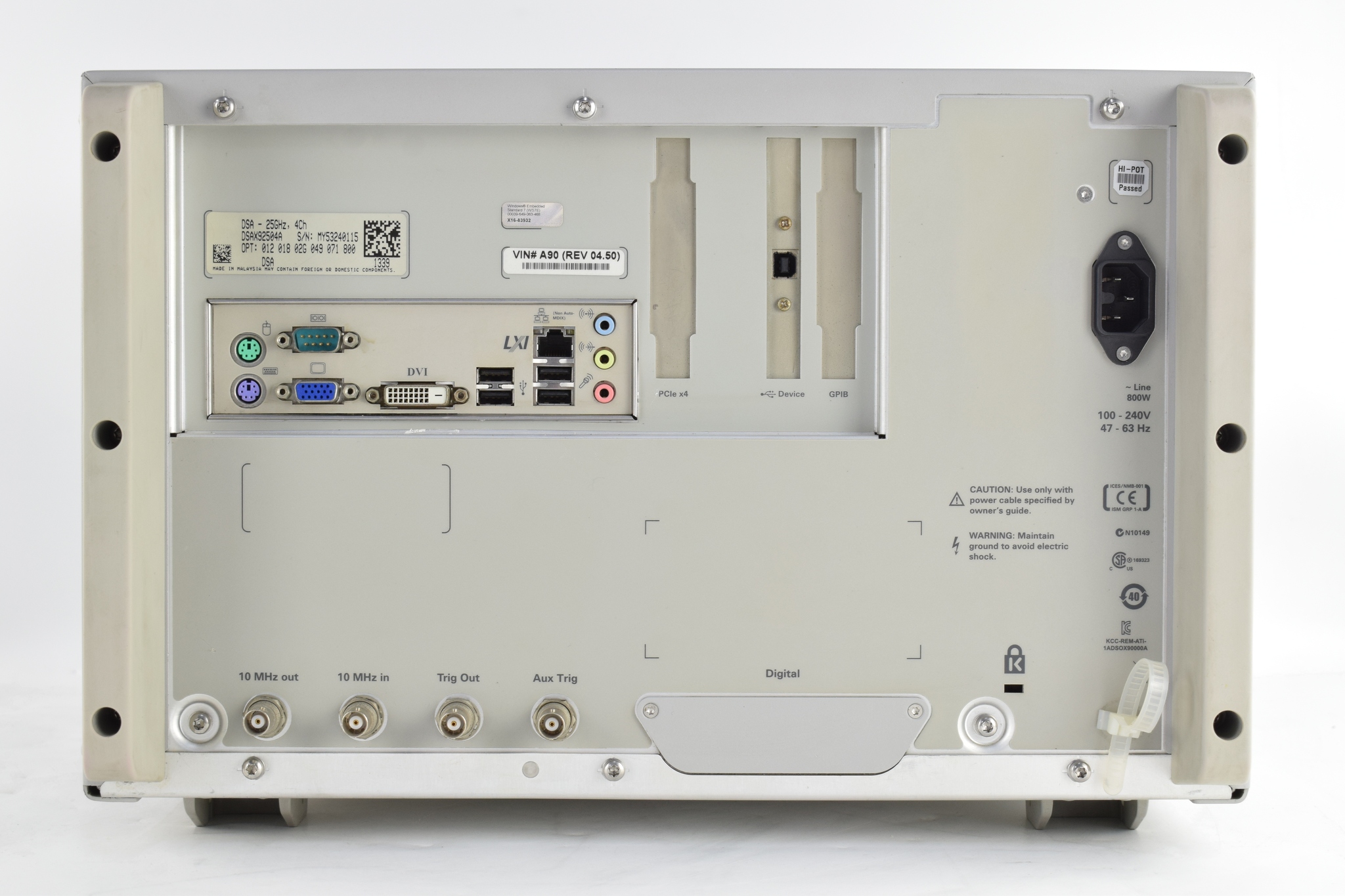 Infiniium High-Performance Oscilloscope / 25GHz / 80/40GSa/s / 4 Channels / 50M Keysight Used DSAX92504A - Actual Instrument - Image 2