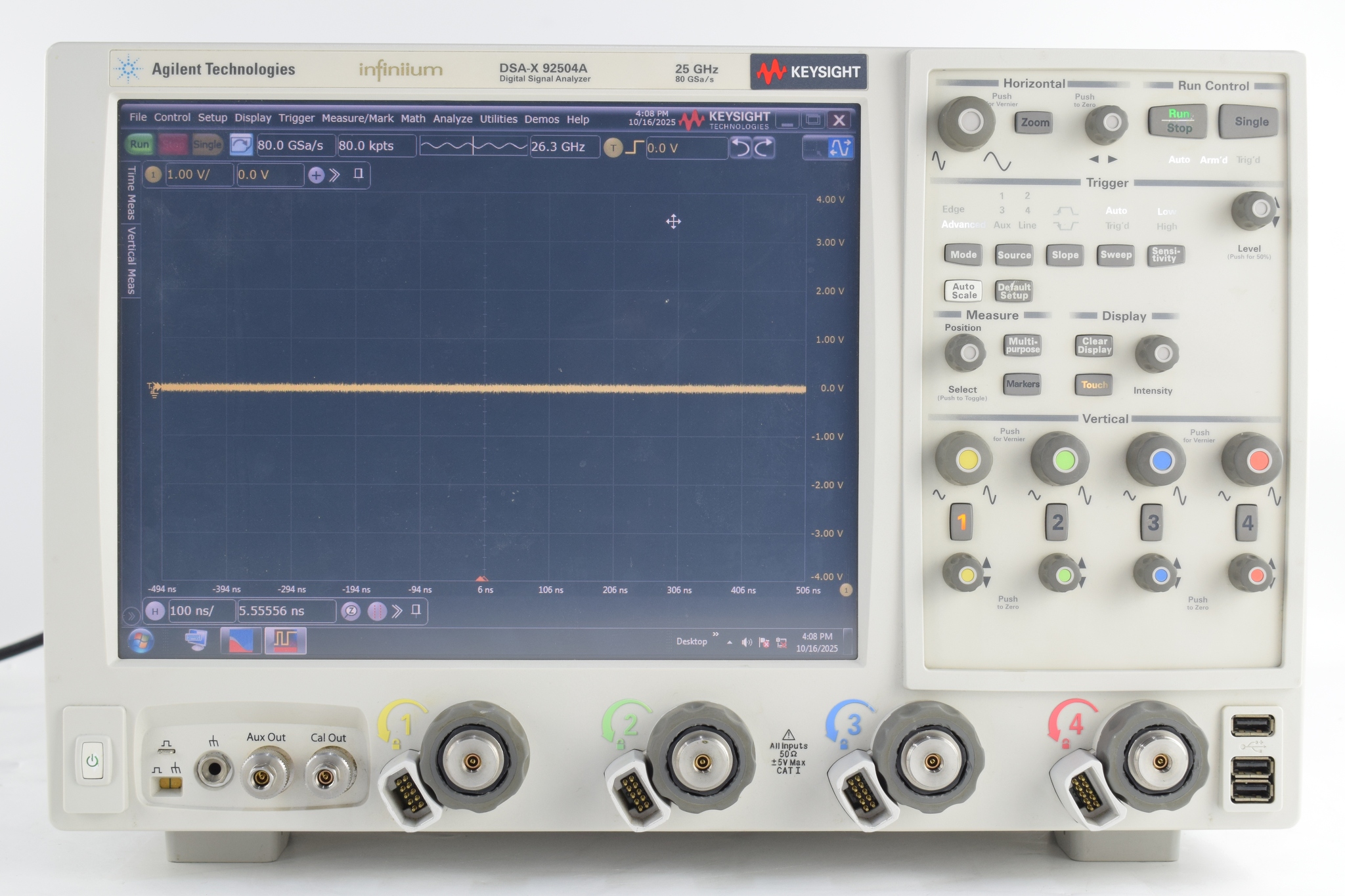 Infiniium High-Performance Oscilloscope / 25GHz / 80/40GSa/s / 4 Channels / 50M Keysight Used DSAX92504A - Actual Instrument - Image 6