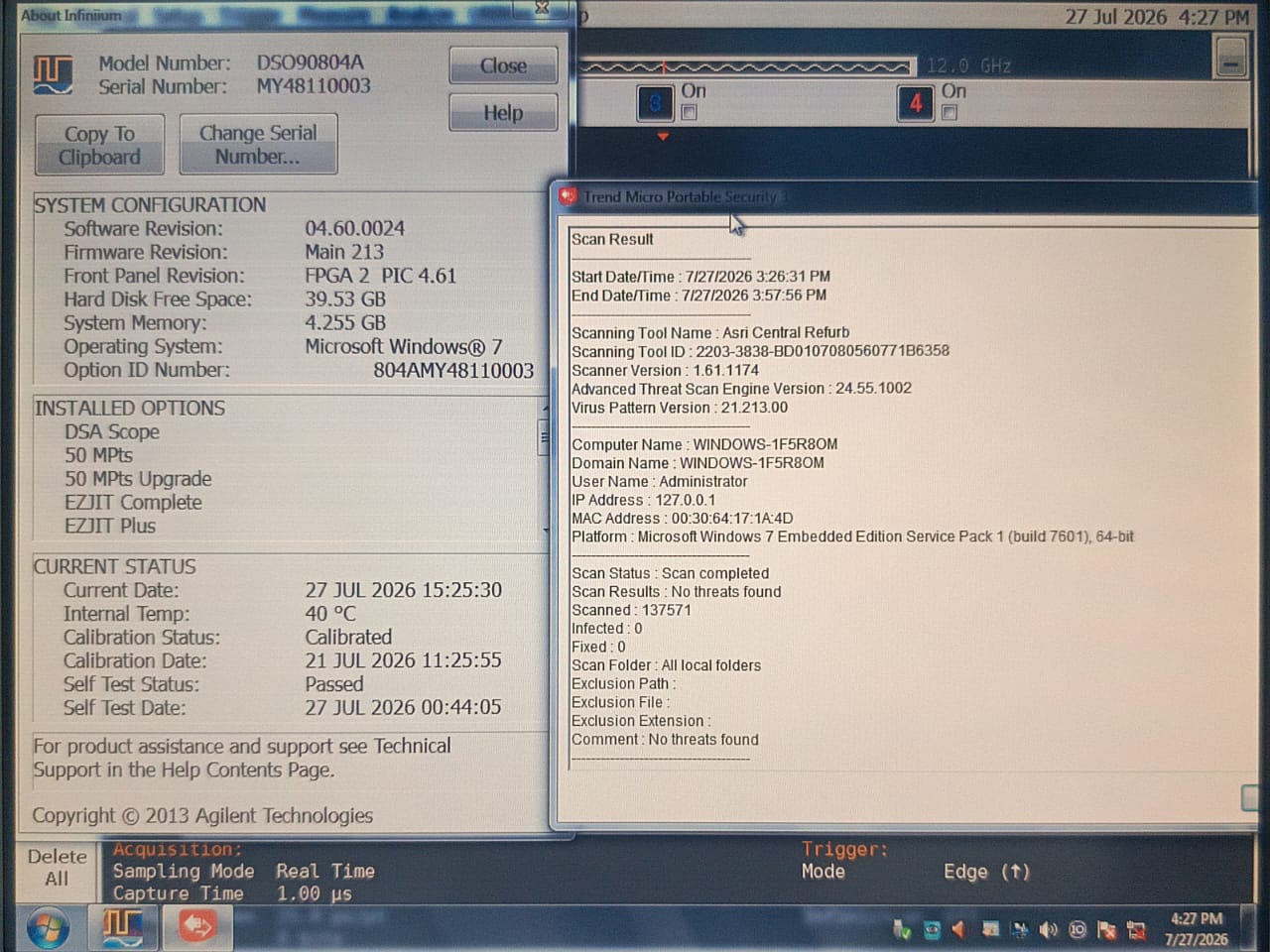 Keysight Used DSA90404A - Actual Instrument - Image 12