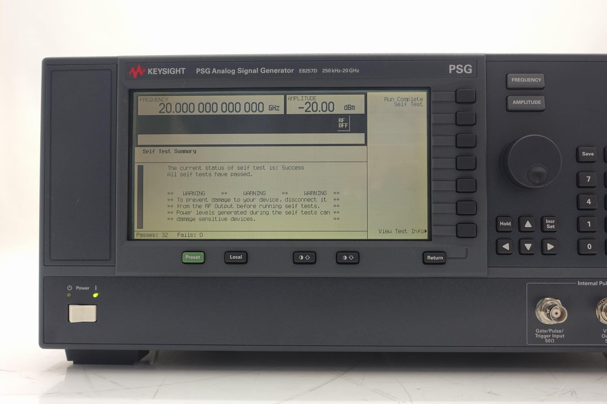 250 kHz to 20 GHz Keysight Used E8257D-520 - Actual Instrument - Image 13