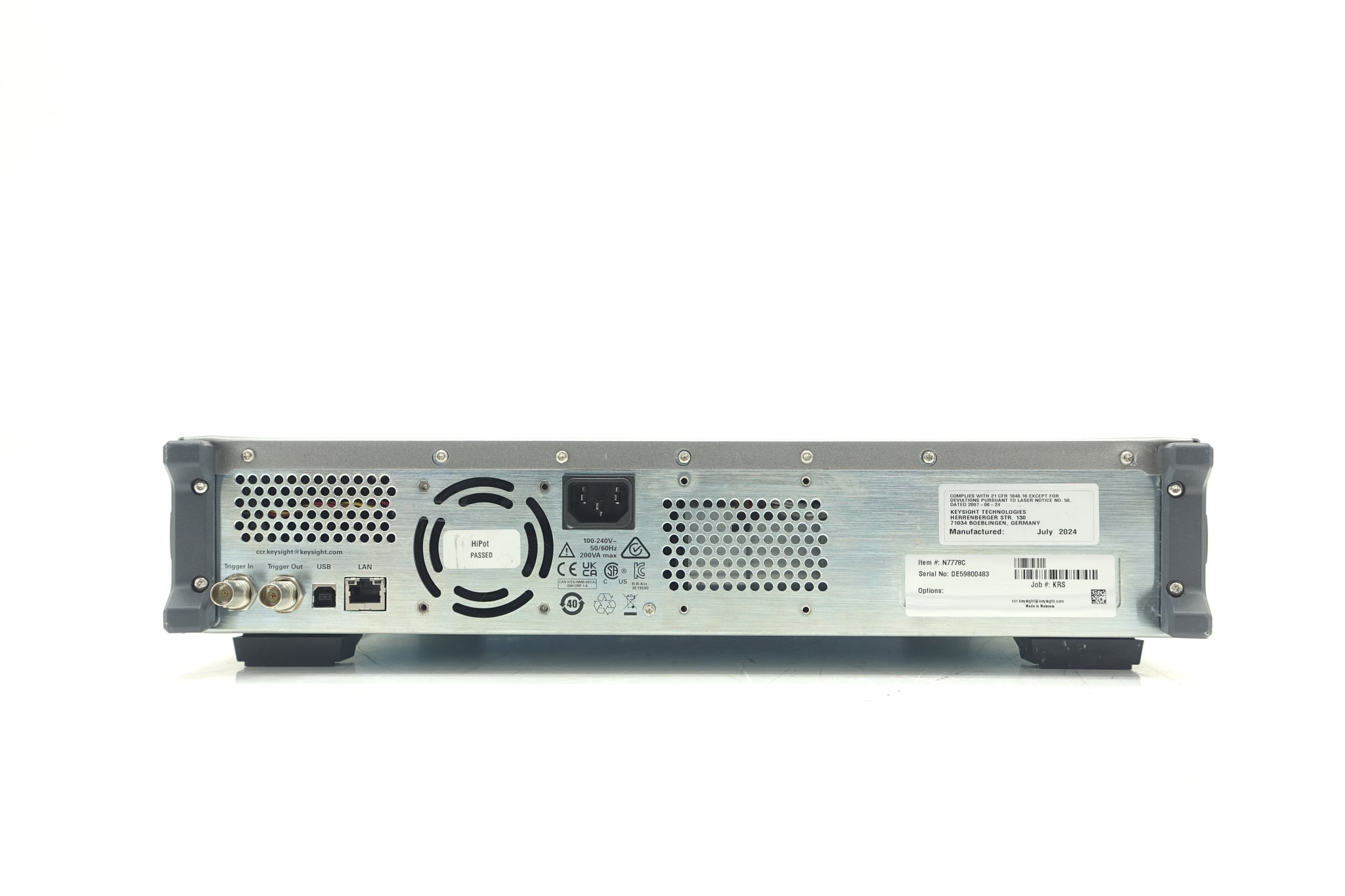 Tunable Laser Source / High Power / Low SSE Keysight Used N7778C - Actual Instrument - Image 4