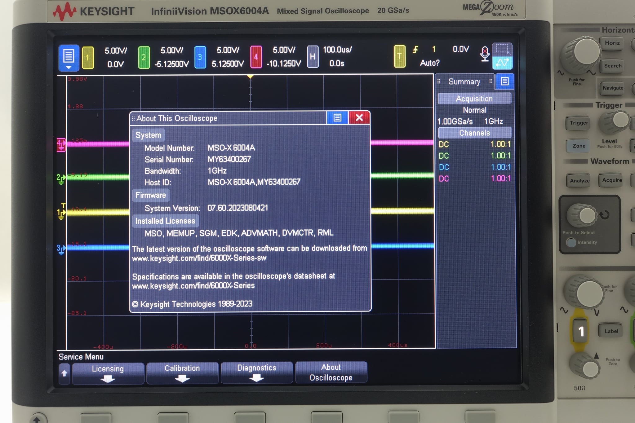 Keysight Used MSOX6004A - Actual Instrument - Image 8